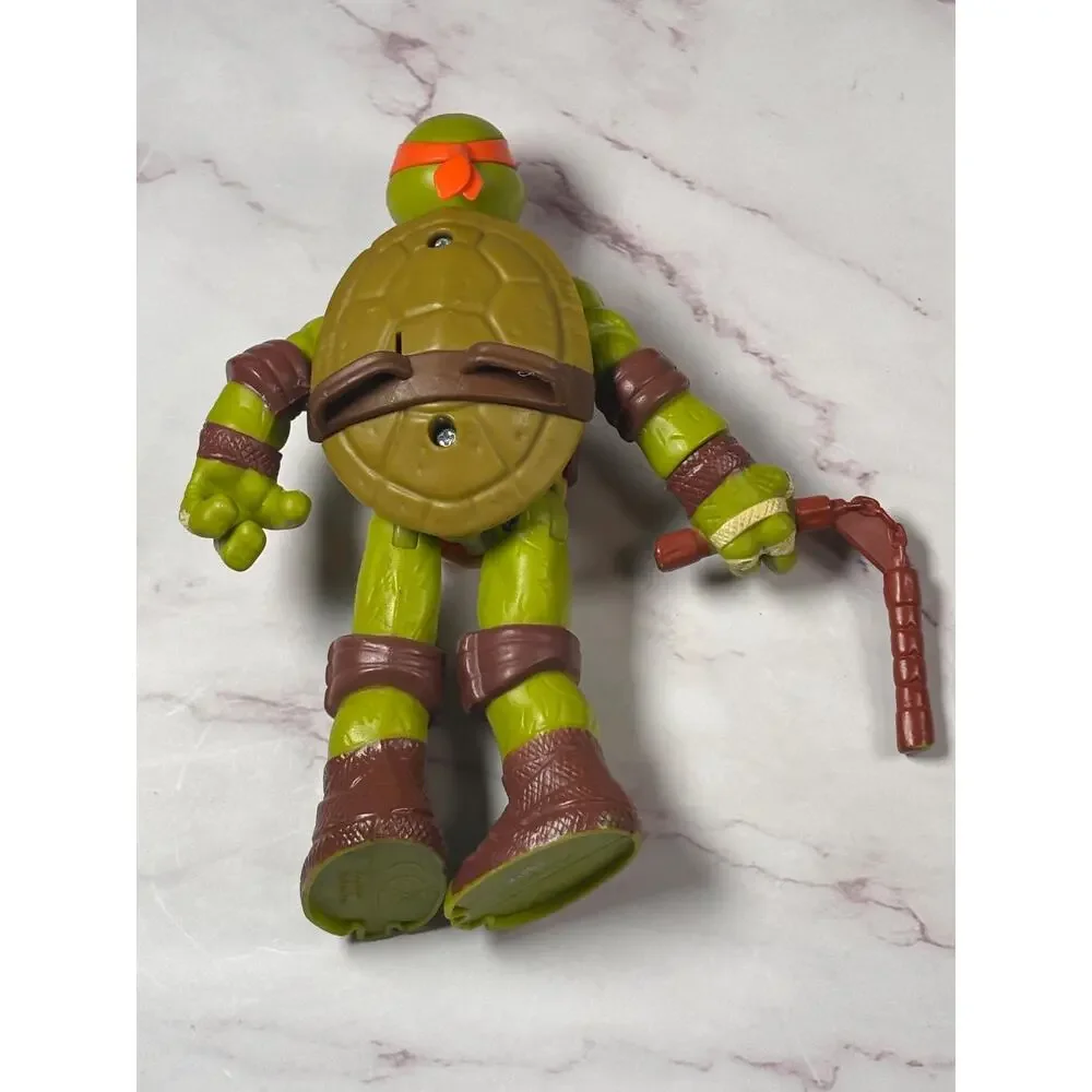 2014 Playmates Teenage Mutant Ninja Turtles TMNT Michelangelo Weapon Stop 6”
